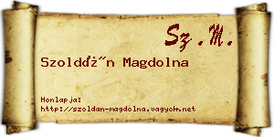 Szoldán Magdolna névjegykártya